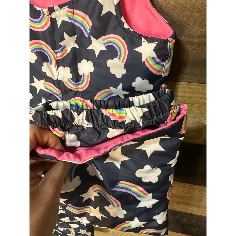 THE CHILDREN’S PLACE Girls’ Rainbow Insulated Snow Ski Bib Overalls Size 4T EUC